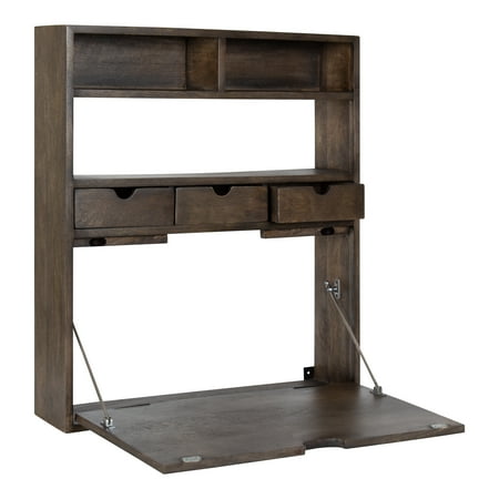 UPC: 0032231625325 | Kate and Laurel Georgie Wood Floating Desk  26 x 6 x 30  Rustic Brown  Computer Desk for Home Office