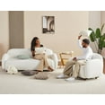 thumbnail image 5 of Merluxy Sofa, Modern Couch with Boucle Upholstered, 2 Piece Set, Couch for Living Room- Sherpa White, 5 of 6