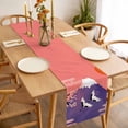 thumbnail image 6 of Japanese Cotton Linen Table Runner for Dining Kitchen, Nature Mountain Sun Blossoms Cherry Scenery Wedding Outdoor Party Tablerunners Decoration, Dresser Scarf Coffee Tablecloth Runners 13x120 Inches, 6 of 9