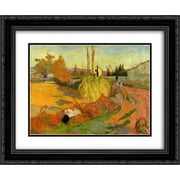 Paul Gauguin 2x Matted 24x20 Black Ornate Framed Art Print 'Landscape at Arles'