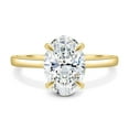 thumbnail image 2 of ESTE ORIGIN 2.00Ct Oval Cut Moissanite Solitaire Engagement Ring – Hidden Halo, 4 Claw Setting in 14K Yellow Gold for Women, 2 of 7