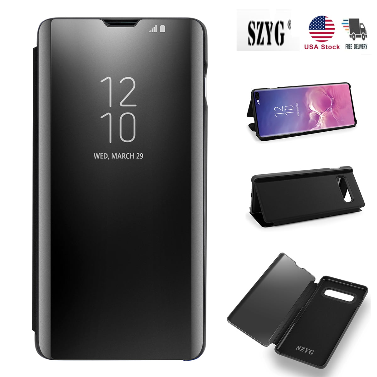 cafeteria opstrøms kande Mirror Smart Flip Stand Case Cover Samsung Galaxy S10,Clear View Cover  Luxury Mirror Flip Case for Samsung Galaxy S10 - Walmart.com