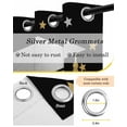 thumbnail image 5 of Black Stars Graduation Blackout Curtains for Bedroom, Thermal Insulated Drapes, Yellow White Star Modern Art Black Out Curtains 63 Inch Long Room Darkening Kitchen Curtains 42"x63" 2 Panels, 5 of 8