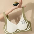 thumbnail image 3 of Bocqde Seamless Sport Bras for Women Plus Size Stretch Breathable Wire-Free Gathering Push Up Yoga Bra Rhinestones Soft Support Full Coverage Bra with Adjustable Strap, M-4XL, 3 of 5