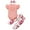 Pink, variant on Dooleck Baby Clothes Ribbed Bodysuit Jogger Pants Female Infant Outfit Sleepwear