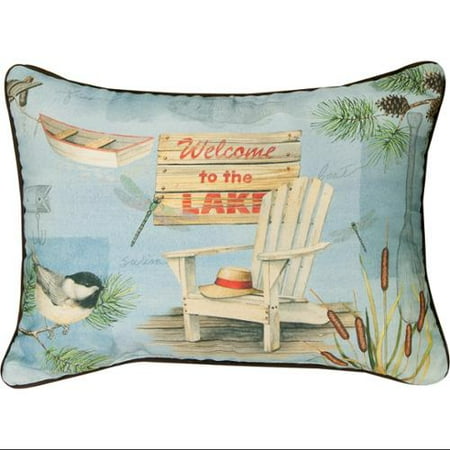 18 Welcome To The Lake Decorative Throw Pillow Walmart Com