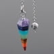 thumbnail image 5 of Colgante de cadena de cristal de Reiki Zulema de radiestesia de Punto de piedras preciosas 7 chakras Multi 42 x 12 mm 190 mm, 5 of 7