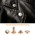 thumbnail image 5 of 100 Sets Leather Rivets 12 x 12mm Metal with 3 Setter Tools, Light Gold Tone, 5 of 7