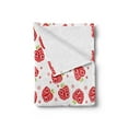 thumbnail image 2 of Fruits Soft Flannel Fleece Blanket, Geometric Shapes Patterned Apples Curves and Circles on Dotted Background, Cozy Plush for Indoor and Outdoor Use, 70" x 90", Blush Red Apple Green, by Ambesonne, 2 of 5