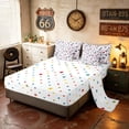 thumbnail image 5 of Manfei Patriotic Stars Queen Bedding, US Flag Striped Bedding Comforter Set Queen, Red White Blue, Polka Dots Reversible 7 Pieces, 5 of 6