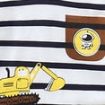 thumbnail image 6 of TOWED22 Toddler Kids Baby Boy Outfits 2 Pieces Dinosaur Print Crewneck Short Sleeve Shirt Elastic Waist Rolled Shorts Clothes(Dark Blue,3-4 Y), 6 of 6