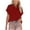 Red, variant on Vibrex Women's Versatile Collar Solid Color Slim Fit Short Sleeved T-Shirt Lapel Top V Neck Quarter Button Pullover Women Plus Size Fashion Clothing Loose Business Casual Outfits for Women