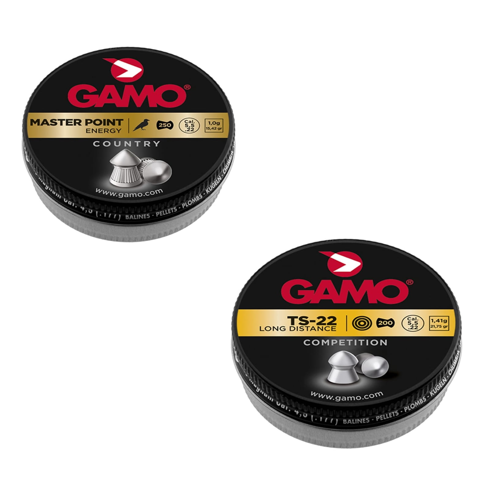 GAMO Combo Pack .22 (TS-22 15.43 gr, Hunter 15.43 gr, Magnum 15.43 gr, Master Point 15.43 gr) 950 Count, 63209295554