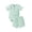 X3 Light Green, variant on Ticikt Summer Baby Boy Girl Clothes Set Ribbed Outfits Unisex Solid Short Sleeve Tops Shorts 2PCS,Color:Green,Size:0-3 Months