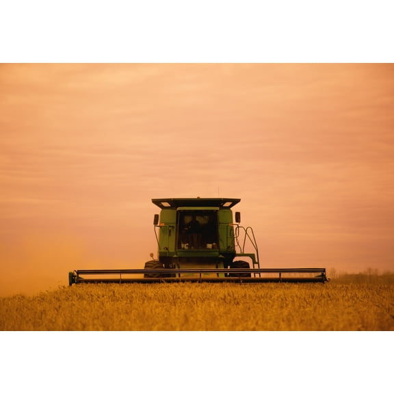 Posterazzi DPI1770436 Combine Harvester Poster Print by Darren Greenwood, 16 x 11