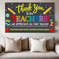 thumbnail image 4 of Colorful Design Banner Teacher Appreciation Polyester Material Event Decorations for School Celebration Gratitude Event Indoor Decoration, 4 of 7