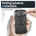 thumbnail image 3 of for iPhone 15 Pro Case with Sliding Window Protection, Compatible with MagSafe 360 Rotating Strong Magnetic Bracket Shockproof Drop Protective Phone Case for iPhone 15 Pro, Black, 3 of 6