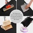 thumbnail image 6 of Cat Litter Mat Trapping for Litter Box, No Slip & Large, Urine & Waterproof, Honeycomb Double Layer Anti Tracking Kitty Mats, No Phthalate, Washable Easy Clean 32 x 25 inch Black, 6 of 8