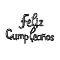 thumbnail image 1 of Kit de globos metálicos con letras cursivas Feliz Cumpleaños color Negro, 1 of 5