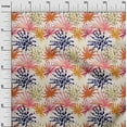 thumbnail image 3 of oneOone Rayon Orange Fabric Tropical Leaf With Texture Sewing Craft Projects Fabric Prints By Yard 56 Inch Wide, 3 of 4