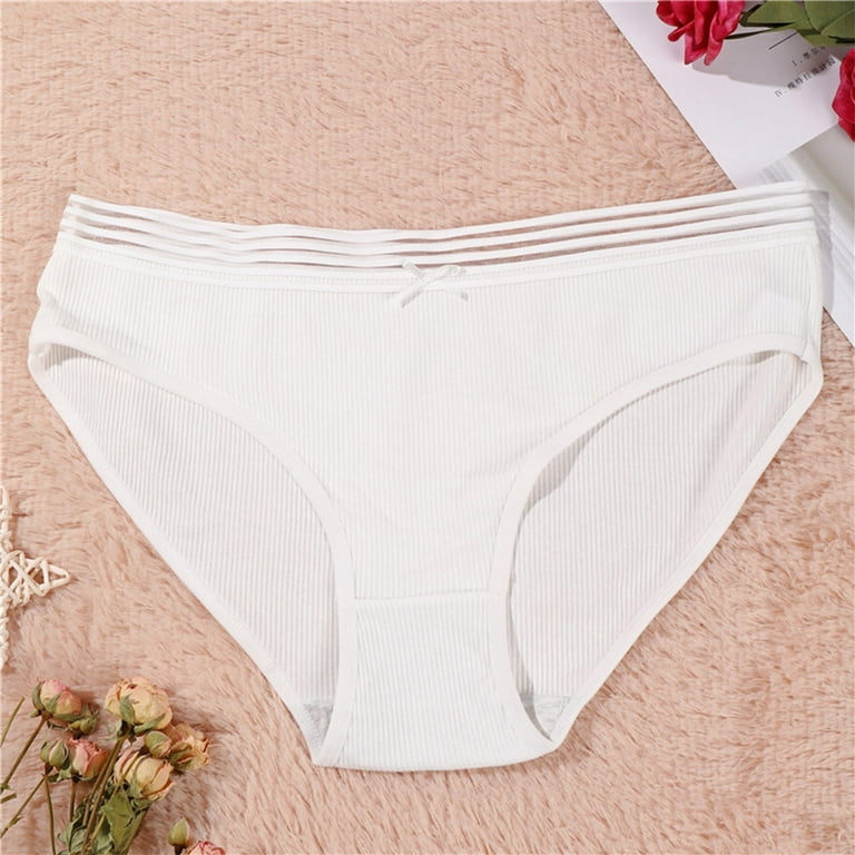 EHQJNJ Cotton Panties for Women Womens Underwear Seamless Hipster Womens  Cotton Striped Through Waist Bikini Brief Underwear 