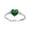 Simulated Emerald, variant on Simulated Emerald Cubic Zirconia Heart Promise Ring 925 Sterling Silver Size 12