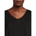 thumbnail image 4 of Time and Tru Women's V-Neck Tunic T- Shirt, 4 of 5