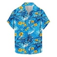 thumbnail image 7 of Yteetum Men's Short Sleeve Shirts Floral Print Hawaiian T Shirt Casual Button Down Short Sleeve Lapel Beach Summer T-Shirts - Summer Savings Clearance, 7 of 7