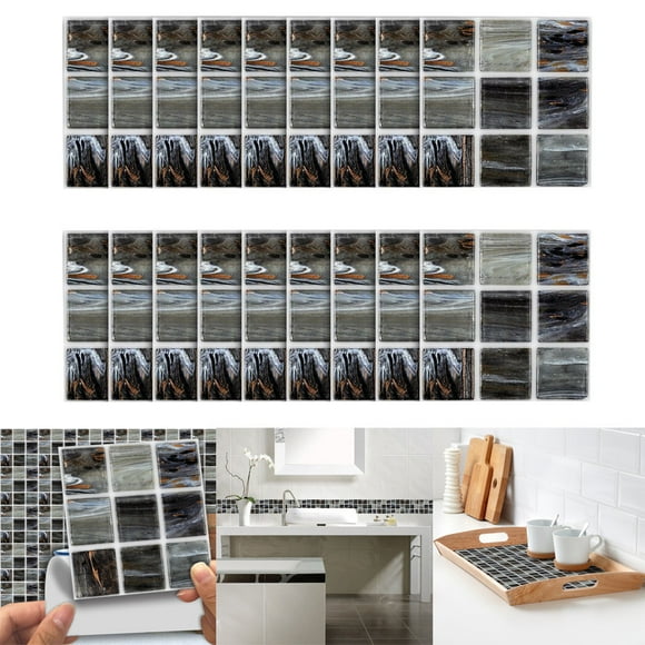 Kcavykas Clearance Sales,Canada Day18pcs Self Adhesive Black Wall Art Kitchen Tile Sticker