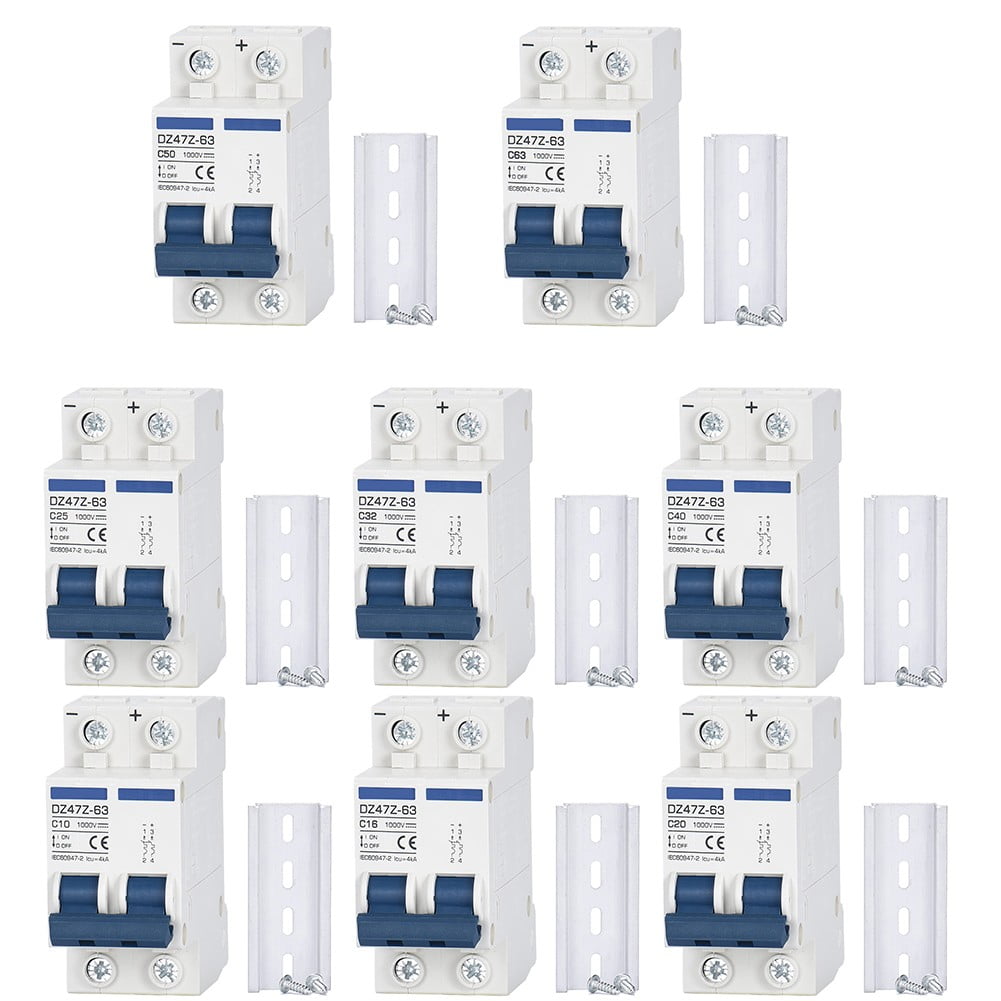 Dc Miniature Circuit Breaker 2 Pole 1000V 32 Amp Isolator Dc Disnnect Switch 50A