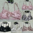 thumbnail image 5 of Womens Silk Thin Bra Solid Non-wire Brassiere Soft Cup Bras 36C 38C 40C 44C 42C, 5 of 11