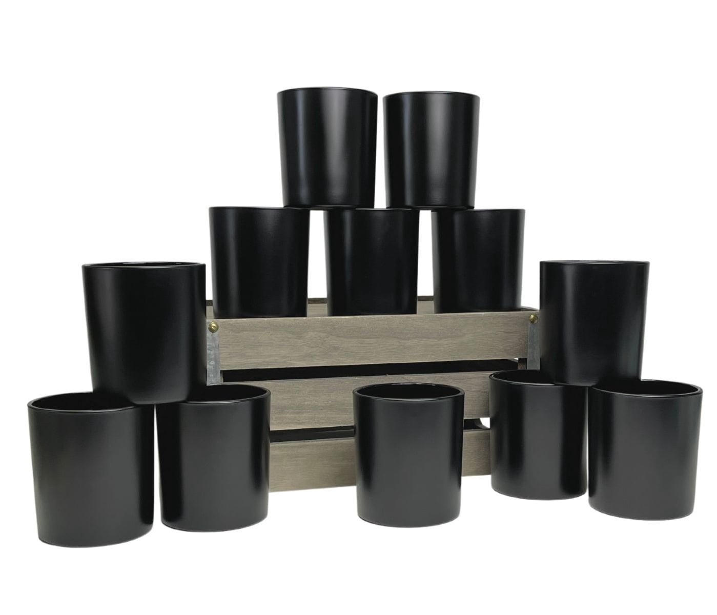 14 oz. Havana Matte Black Empty Candle making Jar candle vessels for DIY candle-making projects (Box of 12) FREE SHIPPING