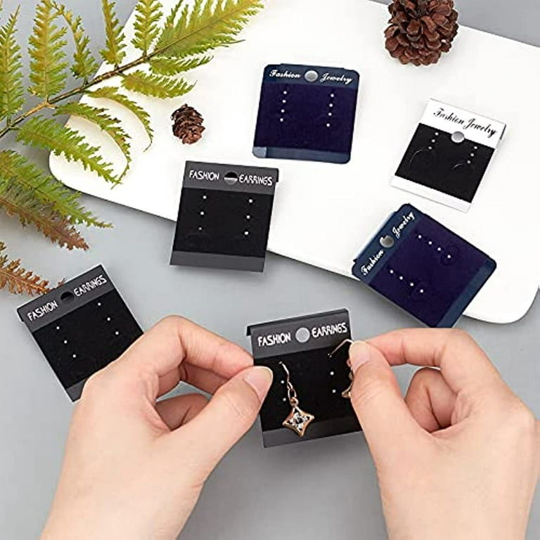 Plastic Card Earring Display Cards  Velvet Card Earring Display Cards -  200pcs Black - Aliexpress
