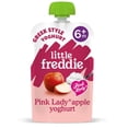 thumbnail image 3 of Little Freddie Organic Pink Lady Apple Yoghurt Baby Food Pouch 6+ Months 100g, British Import (Pack of 3), 3 of 3