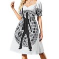 thumbnail image 2 of Vestido Disco de manga corta vestidos para ocasiones oficiales traje de verano para mujer ropa de mujer Vestido, 2 of 7