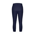 thumbnail image 4 of Tumotour Yoga Shorts For Women Plus Size Yoga Pants Cropped Trousers Solid Color Lace Elastic High Waisted Running Workout Gym Shorts, 4 of 9