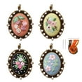 thumbnail image 1 of Coofit 4 Sets Embroidery Starter Kit Creative Retro DIY Charm Necklace Sweater Necklace, 1 of 9