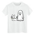 thumbnail image 5 of NIEWTR Girls Halloween T-Shirt Funny Short Sleeve Witch Please Graphic Tees Tops Halloween T-Shirt Halloween Spooky Season Graphic T-Shirt (6-7 Years,White), 5 of 5