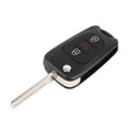 thumbnail image 1 of Replacement Car Key, Flip Remote Black Key Fob Shell Pad Folding  Key Fob Battery Replacement, For Key Car, 1 of 8