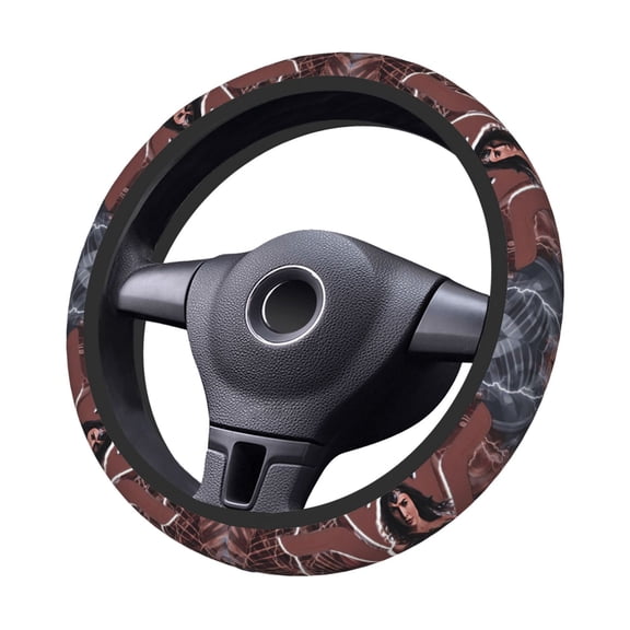 Won-Der Wo-Man Steering Wheel Cover Elastic Stretch Breathable Vehicle Steering Wheel Protector Car Interior Accessories