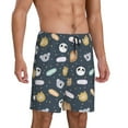 thumbnail image 2 of Sikiie Cartoon Animals Mens Pajama Shorts, Lightweight Lounge Pant with Pockets Soft Sleep Pj Shorts for Men3X-Large, 2 of 6