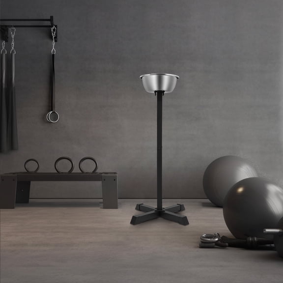 ToppiJoy Portable Freestanding Gym Chalk Stand Holder with Bowl for Physical Education Teacher, Athlete, Gymnastics, Weight Lifting, Climbing