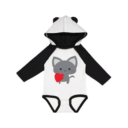 

Inktastic Heart Cat Gift Baby Boy or Baby Girl Long Sleeve Bodysuit