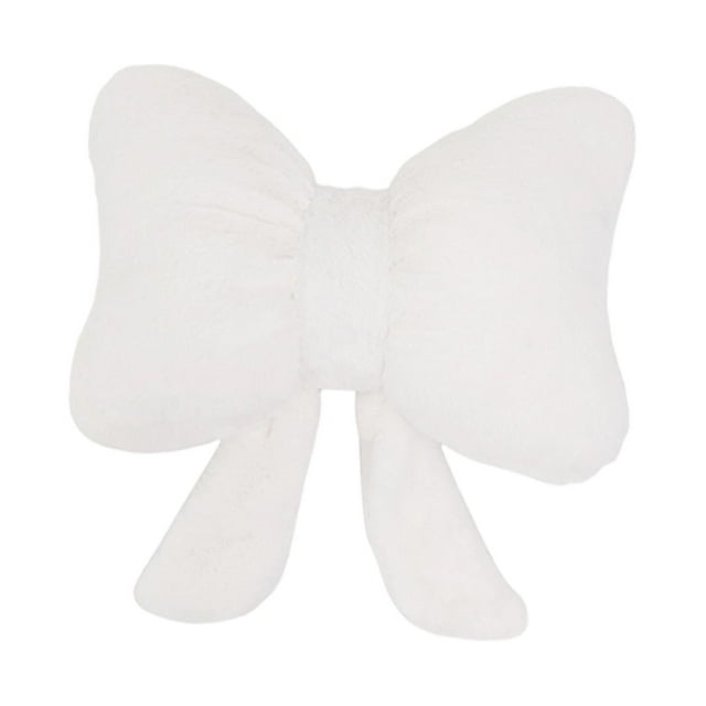 Almohada de lazo de peluche para coche, decoración para festivales, soporte para espalda, cojín para sofá, cojín para espalda para estudio,