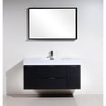 thumbnail image 2 of KubeBath Bliss 48" Black Wall Mount Single Sink Modern Bathroom Vanity, 2 of 8