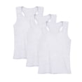 thumbnail image 2 of UACY Girls Tank Tops 3 Pack Cotton Soft Everyday Basics for Little Kids Sleeveless Camisole Undershirts Crew Neck (White, 11-12 Years), 2 of 8