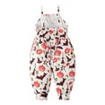 thumbnail image 5 of Penkiiy Kids Toddler Baby Girls Sleeveless Jumpsuit Halloween Pumpkin Witch Graphic Romper Harem Pants with Pocket Outfits White Clearance for 3-4 Years, 5 of 9