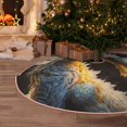 thumbnail image 5 of Fotbe Golden White Fire Dragon Pattern Christmas Tree Skirt, Tree Skirts Plush Christmas Decorations, Christmas Tree Skirts Xmas Decorations Holiday Party Decor-30", 5 of 6
