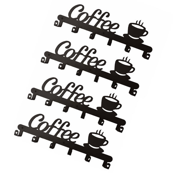Durable Metal Wall Hanging Coffee Cup Storage Rack with Hook Storage Organizers