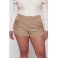thumbnail image 3 of Women's Plus Size Almost Famous Fringe Detail Denim Shorts, 3 of 4